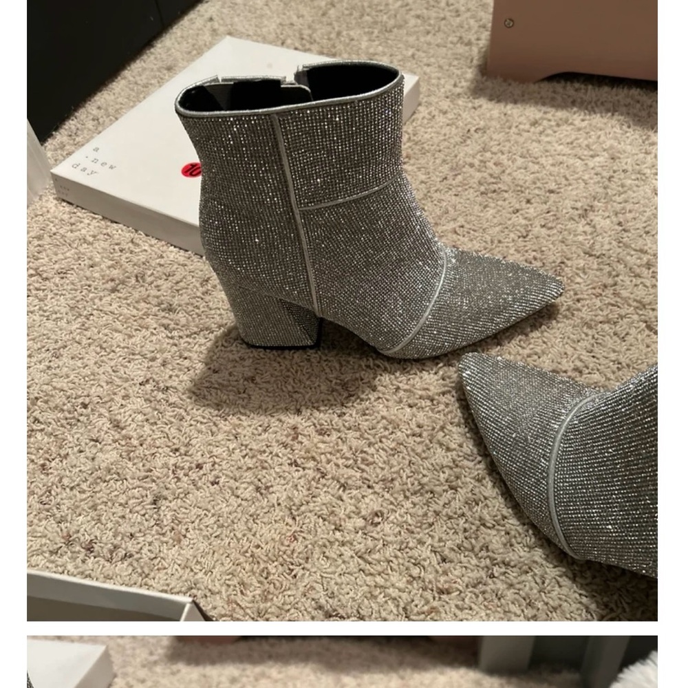 A new day rhinestone ankle boot